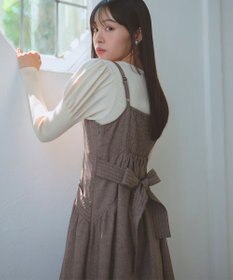 Feroux バッグリボン ジャンパースカート