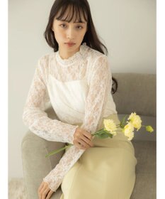 earth music&ecology レースドッキングプルオーバー