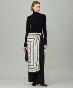 ICB BOXストライプパターンスカーフ