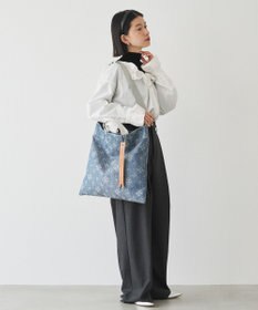 russet デニムジャガード2WAYビッグトートバッグ(CE-1687)