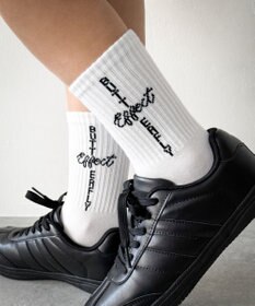 WEGO クロスロゴデザインソックス