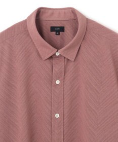 JOSEPH HOMME ブロークンヘリンボンジャージー　レギュラーカラー半袖シャツ