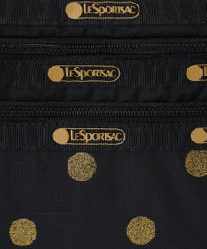 LeSportsac 3ZIP COSMETIC/ゴールドグリッタードッツ