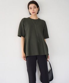 UNFILO ハーフスリーブ ペプラムニット