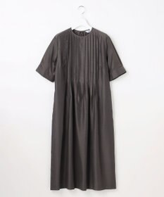 J.PRESS LADIES エアリースパンボイル ワンピース スレートブラウン系