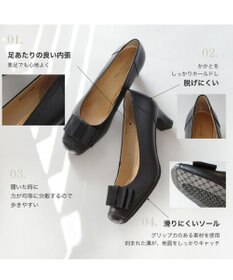 Pointer 日本製 リボンラウンドトゥパンプス