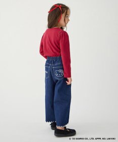 ANY KIDS 【ハローキティ×ANY KIDS】デニムワイドパンツ