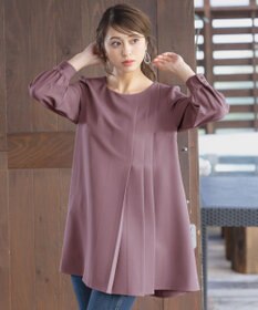 Tiaclasse L 【洗える】アシンメトリ―タックチュニック