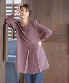 Tiaclasse L 【洗える】アシンメトリ―タックチュニック