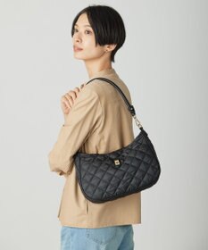 J.PRESS LADIES 【2way】ボンディングキルト ショルダー バッグ ブラック系