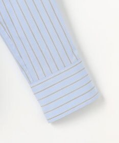 J.PRESS LADIES BEZコットンナイロン ストライプ シャツカラー ブラウス