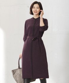 J.PRESS LADIES 【洗える】フェミニッシュパウダー dots ワンピース