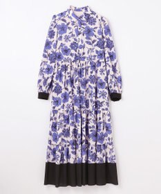 GRACE CONTINENTAL フラワープリントティアードワンピース