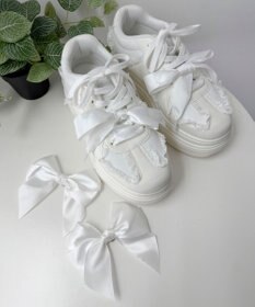 WEGO ダブルリボンフリルスニーカー