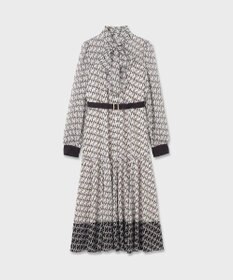 GRACE CONTINENTAL モノグラムプリントレイヤードワンピース