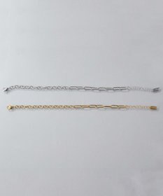 Phoebe 【金属アレルギー対応】チャンキーミックスチェーンブレスレット　ゴールド/サージカルステンレス