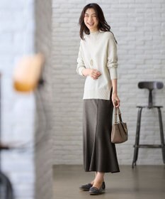 ANY 【ウエストゴム】ライトツイードマーメーイドスカート