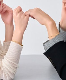 Phoebe 【金属アレルギー対応】チャンキーミックスチェーンブレスレット　ゴールド/サージカルステンレス