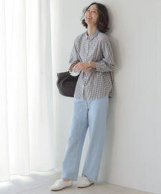 J.PRESS LADIES 【WEB限定カラーあり】コンパクトエステネージュ シャーリング シャツ ブラウス