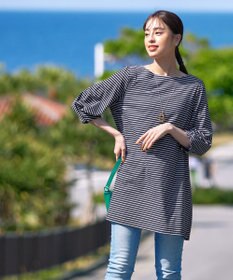 Tiaclasse L 【洗える】大人可愛いバックフレアカットチュニック