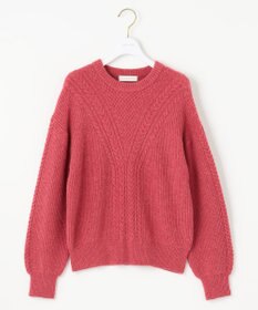 ANY SIS 【洗える】フロントケーブルポイントアンゴラブレンド ニット