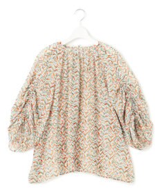 23区 【洗える】シアーヘリンボーンプリント ブラウス