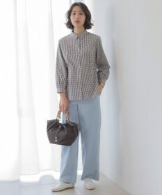 J.PRESS LADIES 【WEB限定カラーあり】コンパクトエステネージュ シャーリング シャツ ブラウス