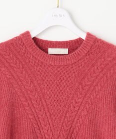 ANY SIS 【洗える】フロントケーブルポイントアンゴラブレンド ニット