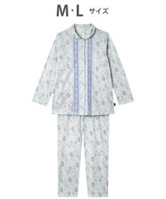 WACOAL パジャマ 長袖 長ズボン 綿100%(本体) 天竺素材 ミントン レディース NDX560 /ワコール