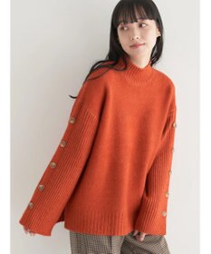 earth music&ecology 袖ボタンニットプルオーバー