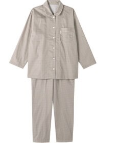 ワコール／睡眠科学 パジャマ 長袖 長ズボン 綿100%(本体) サテン生地 光沢感 なめらかな肌ざわり 上下セット 前開き YDX536 睡眠科学／ワコール