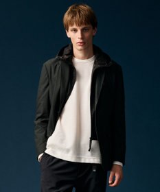 JOSEPH ABBOUD MOUNTAIN 【フードが外せる】メランジハイパワー2wayストレッチ ジャケット カーキ系