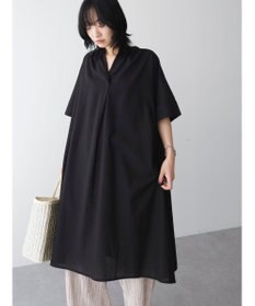 Green Parks 綿麻混スキッパーミニワンピース