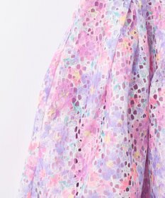 ANY KIDS フラワープリントレースワンピース