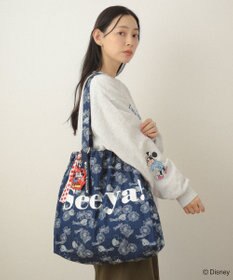 Green Parks ミッキー＆フレンズ／花柄デニムトートバッグ