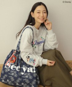 Green Parks ミッキー＆フレンズ／花柄デニムトートバッグ