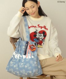 Green Parks ミッキー＆フレンズ／花柄デニムトートバッグ