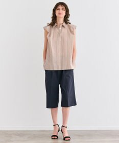 BEIGE， 【接触冷感/UVカット/洗える】YANN / ウエストゴムハーフタックパンツ