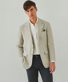 GOTAIRIKU 【DORMEUIL】ドーメル HEXAGON リネン ジャケット_ベージュ
