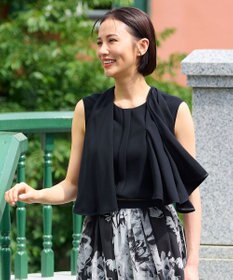 自由区 【洗える】バックサテンジョーゼット  ブラウス