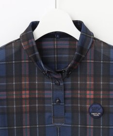 23区GOLF 【WOMEN】【日本製】チェック柄 長袖ポロシャツ