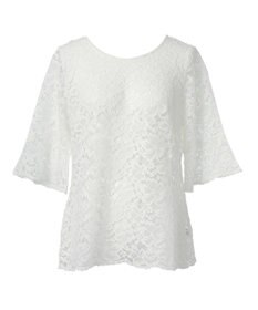 BRADELIS New York 【BRADELIS NewYork peace】　五分袖総レーストップス26