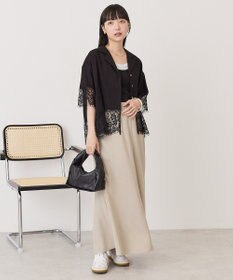 AMERICAN HOLIC レース切り替え半袖シャツ