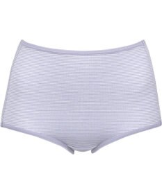 Wing ショーツ 綿混(身生地部) ここちよいフィット感 ムレにくい(身生地部) 【デイリーフィット 綿混ボーダー】 はきこみ丈ふかめ EC3650 ウイング／ワコール