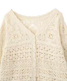 AMERICAN HOLIC 【前後2WAY】レース透かし編みニットカーディガン