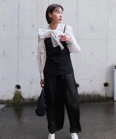 Green Parks AnriettMusee シアーボウタイブラウス