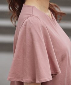 Tiaclasse 【おのののかさん着用】「サマケア」キーネックフレアスリーブトップス