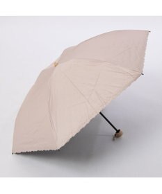 UNBILLION カシュネ cachenez /【晴雨兼用　日傘　UVカット率・遮光率100％生地使用 】PU超軽量プチフラワー刺繍カーボンミニ折りたたみ傘