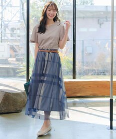 Tiaclasse 【おのののかさん着用】「サマケア」キーネックフレアスリーブトップス