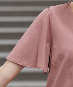 Tiaclasse 【おのののかさん着用】「サマケア」キーネックフレアスリーブトップス